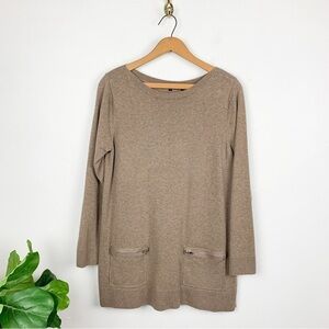 Jeanne Pierre 100% Cotton Tan Sweater Sz L